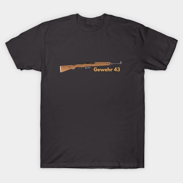 German WW2 Rifle Gewehr 43 T-Shirt by NorseTech